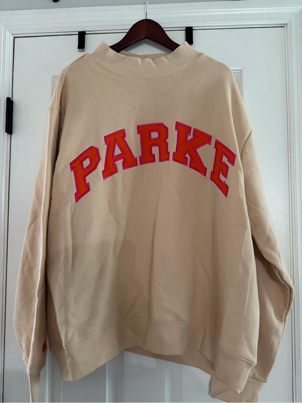 The Parke x Dunkin’ Mockneck in Latte Color way, size XXL
